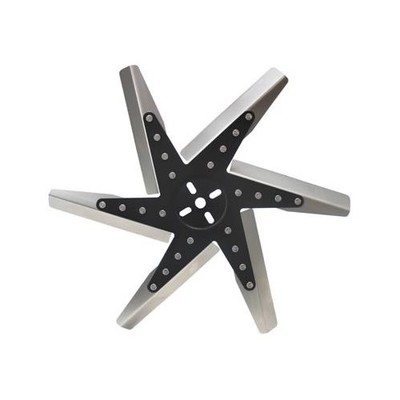 Derale 19118 18'' HP Stainless Flex Fan Clockwise 6-Blade Steel Hub Black Each