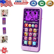 Chat and Count Emoji Phone for Toddlers - Interactive Learning Toy in Purple