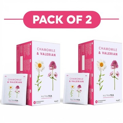 NutraTea Kamille & Baldrian Kräutertee 20 Teebeutel 2 Stück
