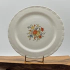 MacBeth-Evans Cremex Oxford Bouquet Cake Plate – 12" Depression Glass