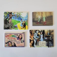 Wizard of Oz Magnet 4pc Set Dorothy Scarecrow Tin Man Lion Witch 1998/2001 