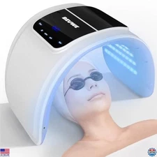 LED Red & Blue Light Therapy Face Mask for Skin Rejuvenation & Spa Treatment