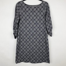 Soybu Oasis T-Shirt Dress Womens Size M Gray Black Geometric Floral Print