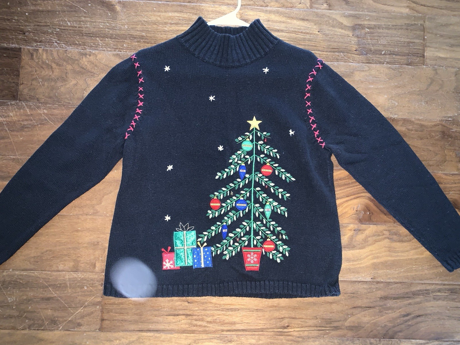 Vintage Christmas Classic Elements Turtleneck Swe… - image 1