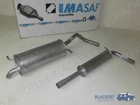 Imasaf Auspuffset Ab Kat für Skoda Fabia 1.4 + 16V 1999- | Mitteltopf + Endtopf