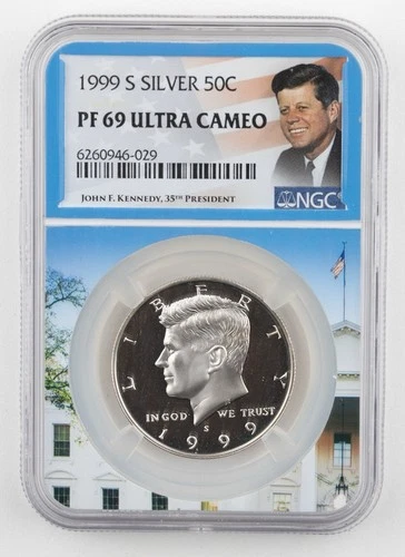 1999-S Silver Kennedy Half Dollar Proof NGC PF69 Ultra Cameo - 944B