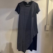 Uniqlo J W Anderson Striped Dress Size S Women Coastal Casual Blue White