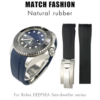 21 mm Kautschuk Armband für Rolex Deepsea Sea-Dweller 44mm 116660 Bands Bracelet
