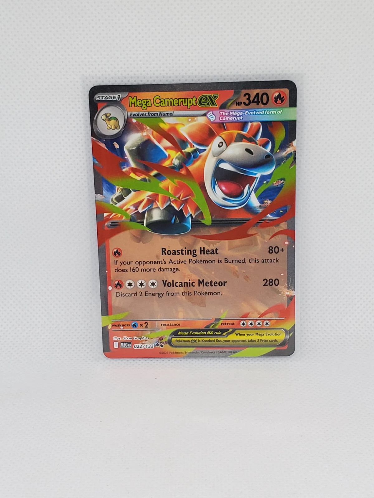 2025 Pokemon Mega Camerupt EX Holo #22/132