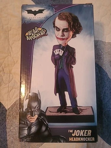 NIB Batman The Dark Knight The Joker Heath Ledger Head Knockers BobbleHead