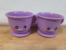 Lot 2 Fisher Price Laugh  Learn Musical Teapot Purple Cups Only
