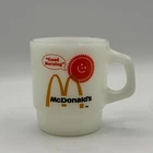 Vintage Fire-King McDonalds Good Morning Milk Glass Mug Anchor Hocking Stacking