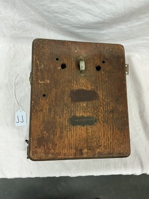 VINTAGE Telephone Phone Wall Ringer ~ Wooden Bell Ringer Box  For Parts JJ