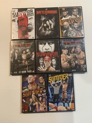 WWE Pay Per View DVD Lot (8) 2012-2014 (Plus sealed Cards in 2)