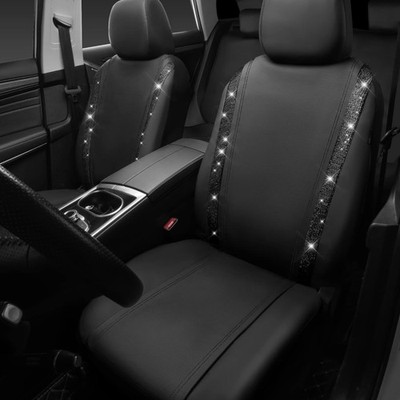 Bling Diamond Car Seat Covers - Waterproof Universal Fit for Stylish Interiors