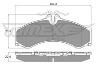 Tomex Brakes TX 11-48 Bremsbelagsatz, Scheibenbremse FüR MERCEDES-BENZ VW