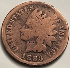 1883 Indian Head Cent AG Details BN223
