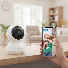 Compact 2K WiFi Camera with Night Vision & Smart Motion Alerts for Home Safety