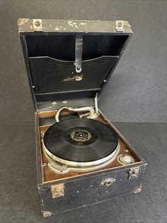 Gramophone Vintage National Band 1930s Portable Retro Spares Records t4817