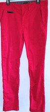 GUESS Korbin Slim Fit Mens Size 32 Flat Front Golf Casual Pants Red