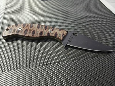 Spyderco Mule team  Scales Python Canvas micarta and Sheath kit
