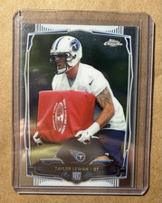 Topps 2014 Chrome Taylor Lewan Rookie Card #180 Tennessee Titans RC. rookie card picture