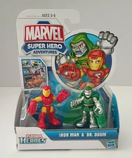 Playskool Marvel Super Hero Adventures, Ironman & Dr. Doom, New in package