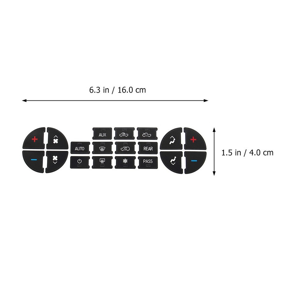 3 Sheets Car Decals Button Repair Sticker Modified Stickers AC Dash ...