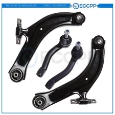Fits 2007-2012 Nissan Sentra Front Steering 4x Lower Control Arm Outer Tie Rod
