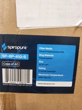 Spiropure BP-410-5 Size #410 Polypropylene Felt Bags Case Of 40