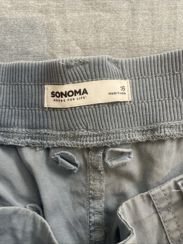 Pantalones cortos cargo Sonoma azul claro para mujer talla 16- senderismo camping aire libre Foto 4 de 4