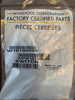 Whirlpool / Kenmore Dishwasher Water Level Float Switch OEM Part 665.13543N412