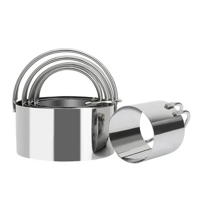 5-teiliges Edelstahl Cookie Cutter Set mit Griff Cookie Form Backwerkzeug - Bild 1 von 4