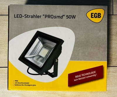 EGB LED- Strahler Flutlicht PRO SMD 50W Grau - NEU! Beleuchtung In OVP