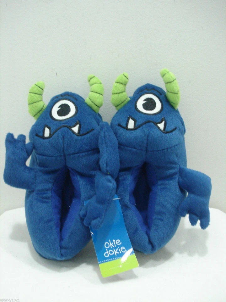 Перевернутые нескользящие тапочки Okie Dokie Blue Monster размер L 9/10 - Изображение 2 из 4