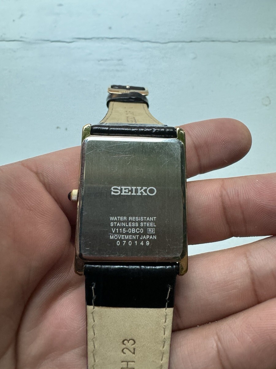 時計 Seiko SUP880 TOP MINT] SEIKO SUP880 Mens Gold Tank Watch w/Box & Papers