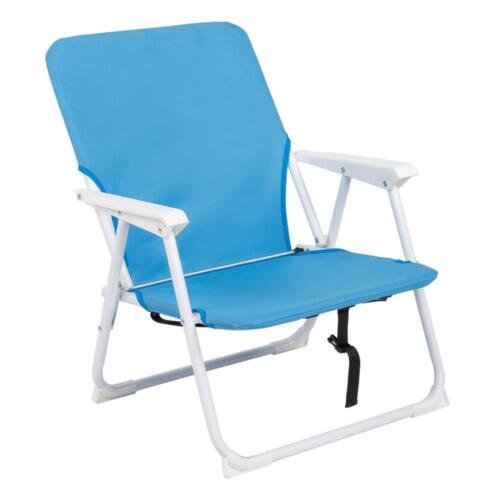 Beach or Camping Chair, Folding Load-Bearing 100kg Blue Oxford Cloth