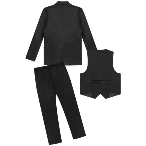Mens Formal Suits 3-Piece Jacket Vest and Pants Tuxedo Business Suit Worksuit - Picture 12 of 24