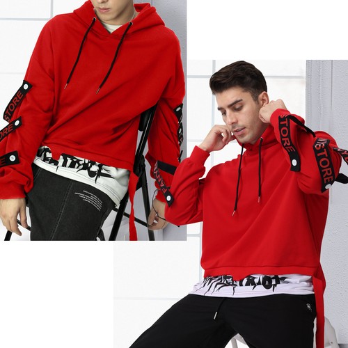 Mens Hoodie Fashion Pullover Letter Print Top Blouse Hip Hop Sweatshirt - 第 12/13 張圖片