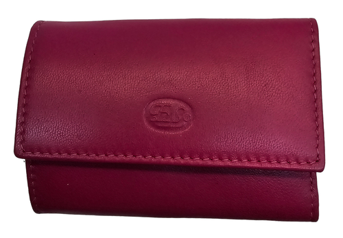 Unisex Real Soft Pink Genuine Quality Leather Key Holder Coin Pouch - Picture 2 of 10
