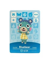 Bluebear 032 Animal Crossing Amiibo Card AUTHENTIC Series 1 Bear ACNH