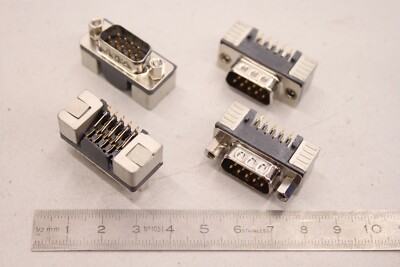 4x Harting 9 Kontakte Buche Metal D-Sub Steckverbinder 1342295 09551666813