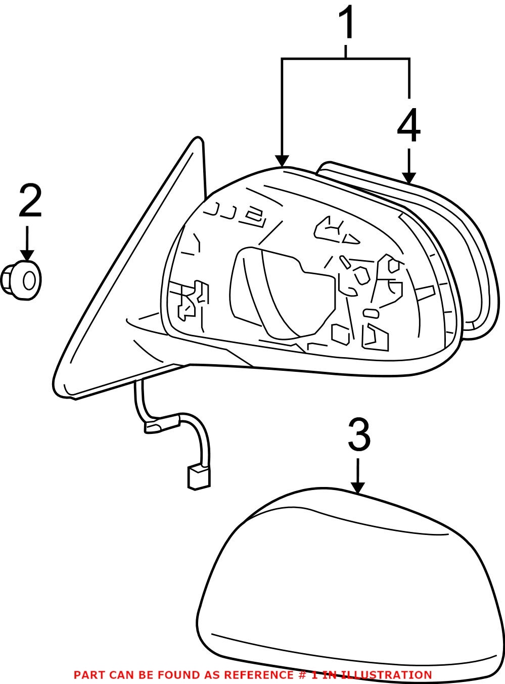 Genuine OEM Front Driver Left Door Mirror For Toyota 8794048291 | eBay 