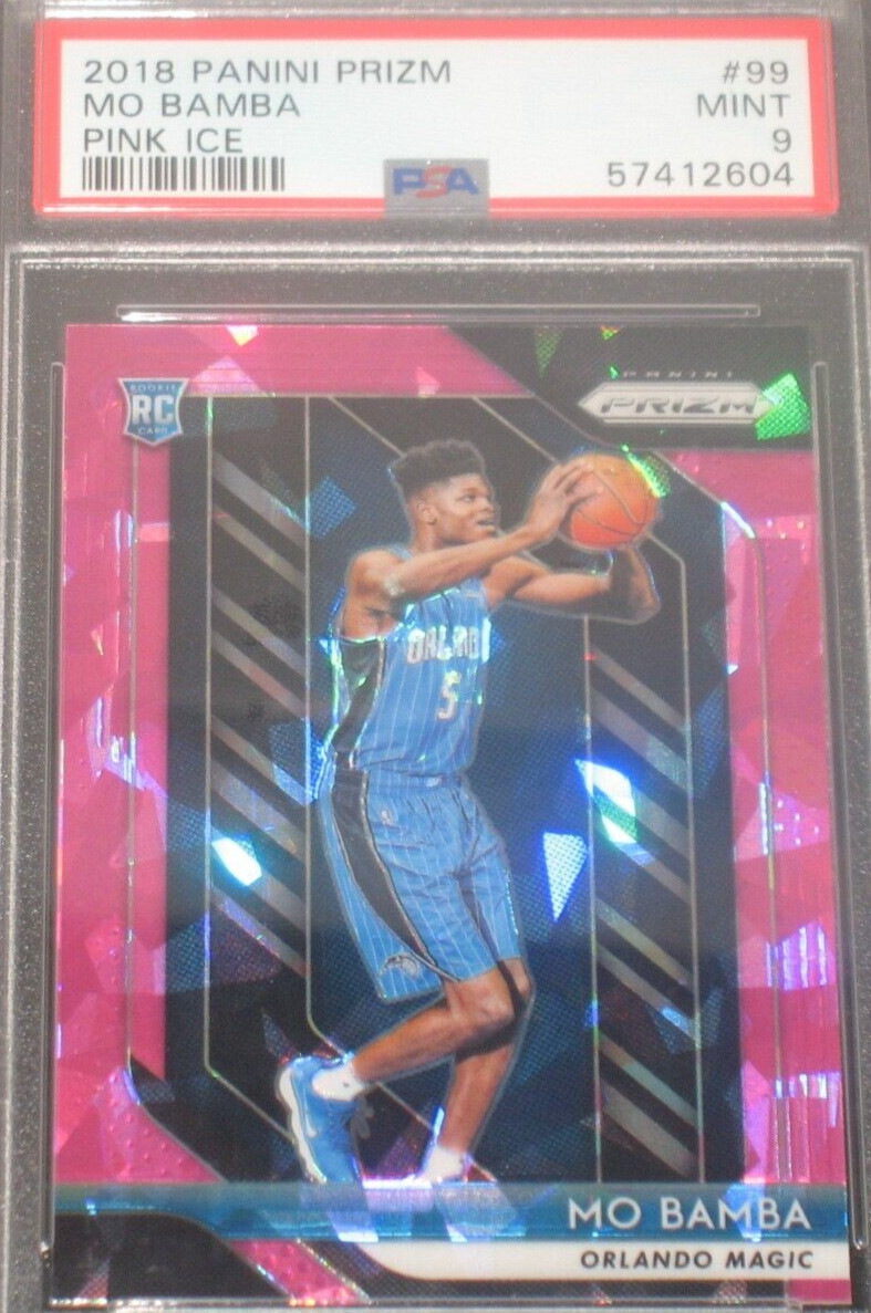 Mo Bamba 2018-19 Panini Prizm Pink Ice Rookie Parallel #99 PSA 9 Mint Lakers RC