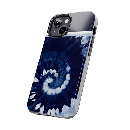 Grandmacore Indigo Blue White tie dye Tough Phone Case Iphone Samsung Galaxy - 第 46/110 張圖片