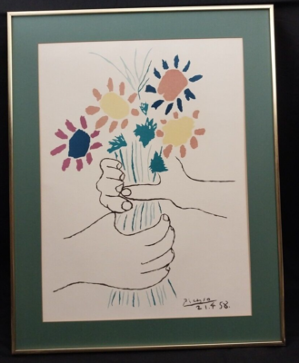 PABLO PICASSO “Le Bouquet de Fleurs Bouquet of Peace” Vintage