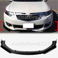 For Acura TSX 2009-2014 Glossy Black Front Bumper Lip Splitter Spoiler Body Kit
