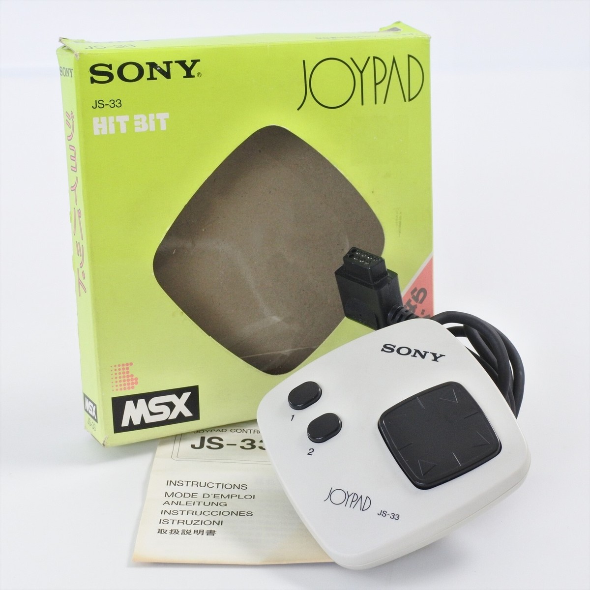 MSX JOY PAD Controller SONY HIT BIT JS-33 Gray Tested JAPAN Game