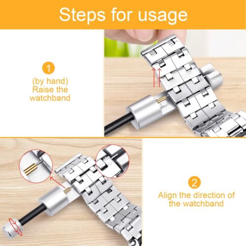 Watch Link Removal Tool, Watch Band Repair Tool Kit Bracelet Adjustment Resizing - Picture 4 of 8