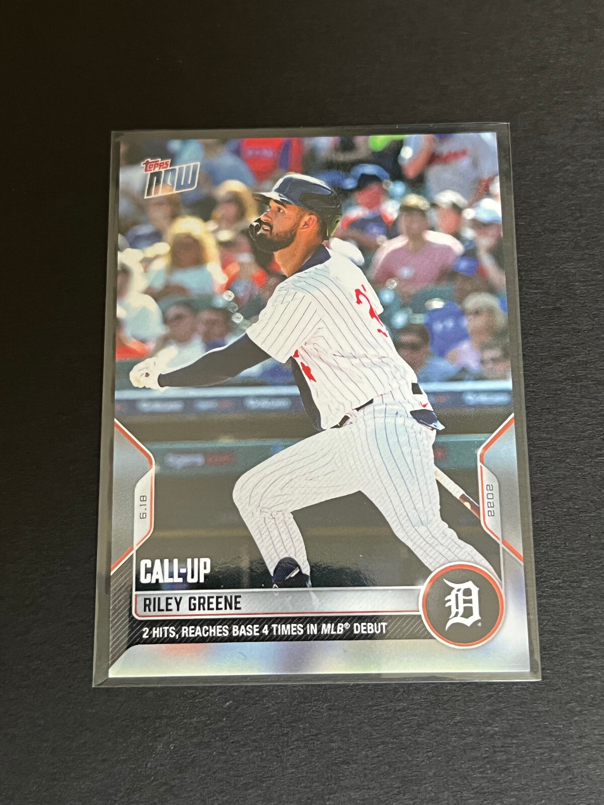 2022 Topps Now #369 RILEY GREENE 2 Hits In MLB Debut CALL-UP Detroit Tigers
